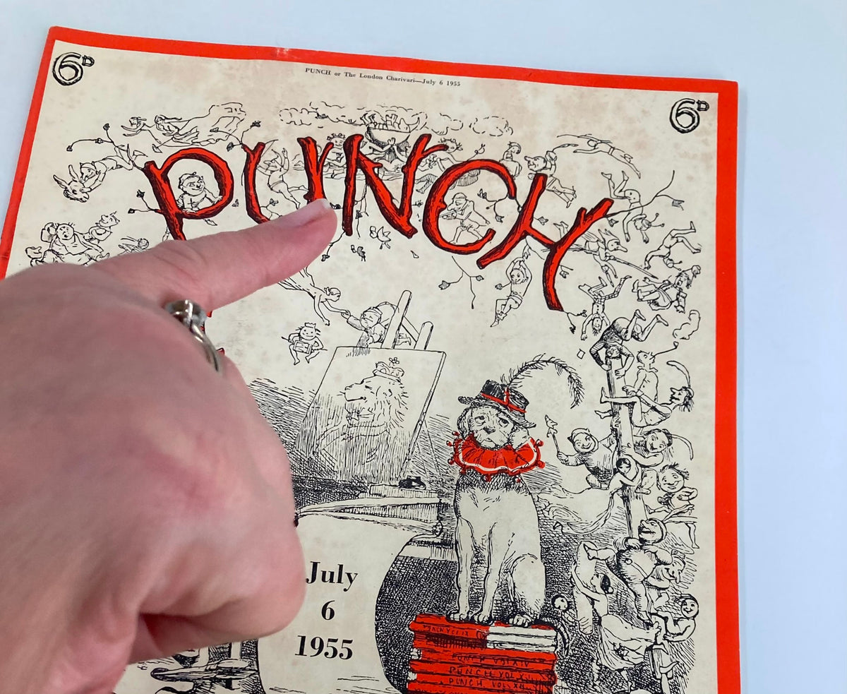 Vintage Punch Magazine July 6 1955 Vol 229 #5991 WWII Cartoon & Humour