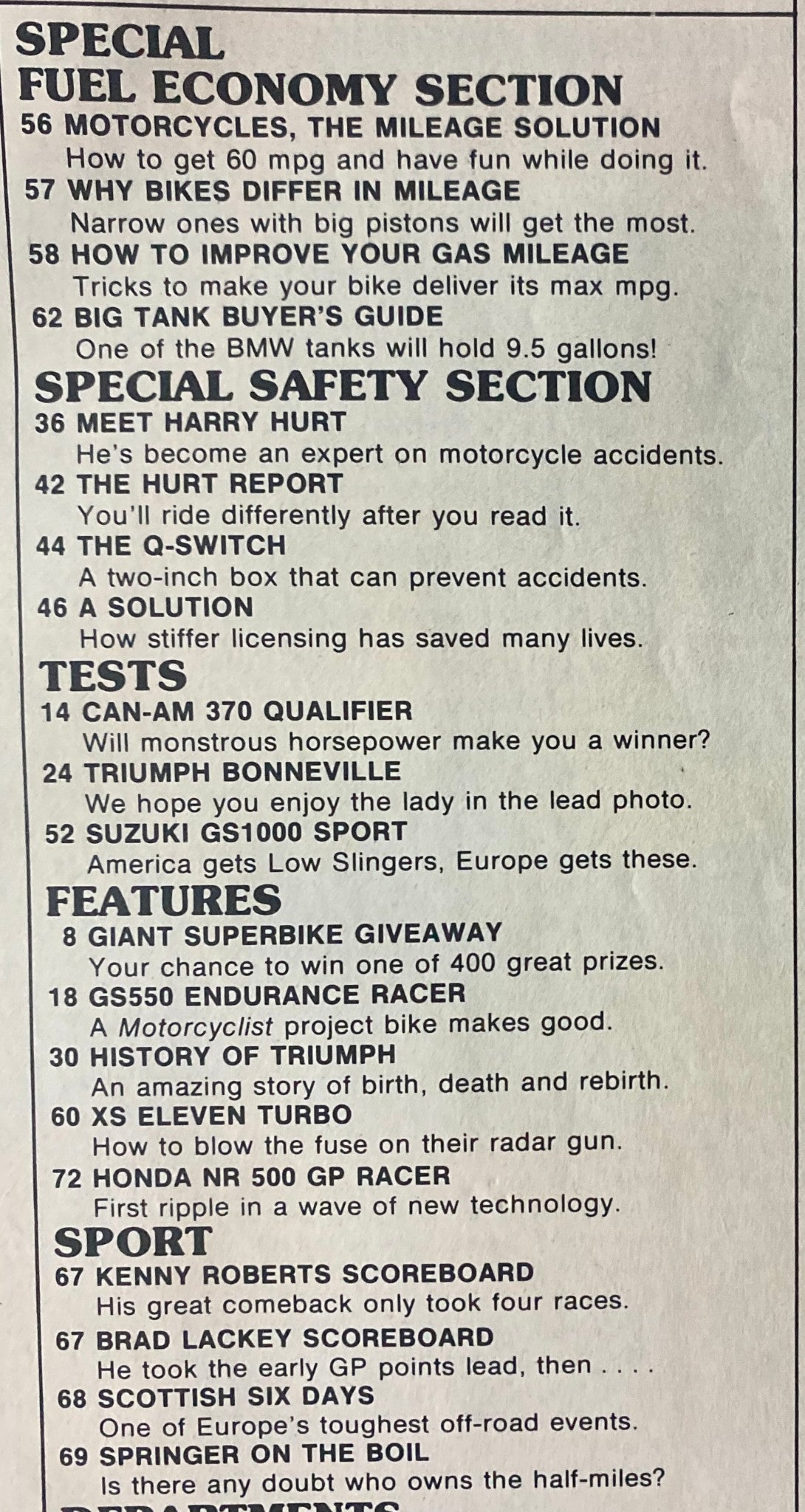 Motorcyclist Magazine August 1979 Suzuki GS1000 Sport No Label