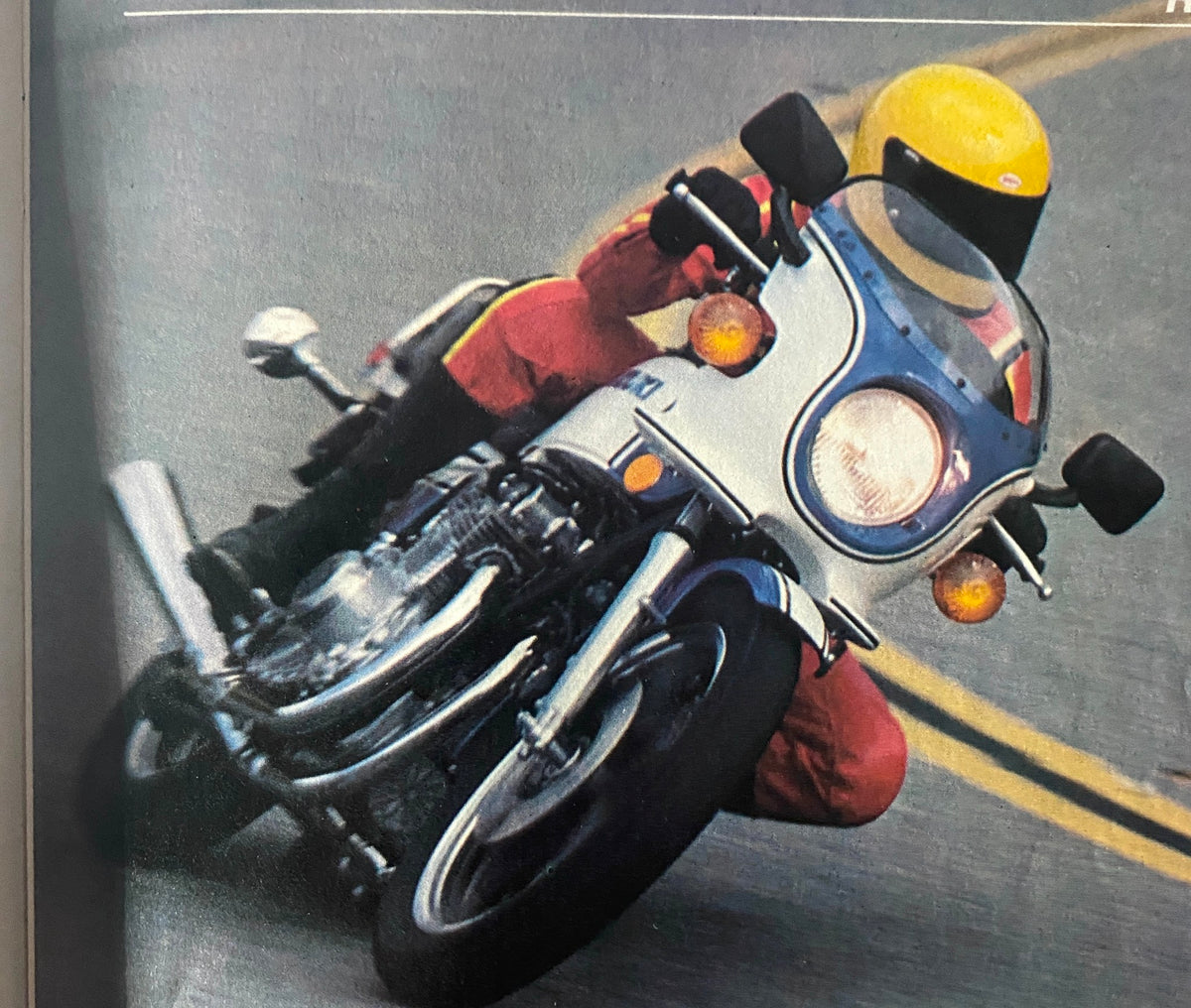 Cover image of Cycle Guide Magazine July 1979 featuring a rider on a Suzuki 1000 motorcycle, showcasing vintage motorcycle culture and performance.