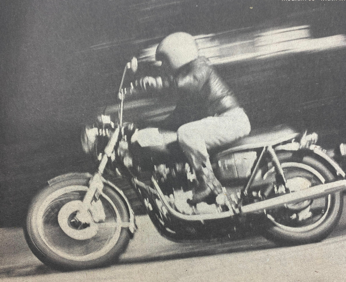 Motor Cycle World Magazine January 1978 Silver Jubilee Tiger 750 GD Interior featuring a vintage motorcycle in motion, showcasing the classic design and spirit of the Triumph Tiger series.
