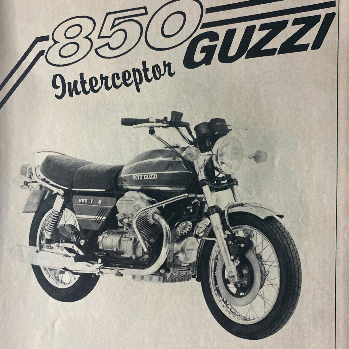 Cycle World Magazine October 1974 featuring the Moto Guzzi 850 Interceptor motorcycle, showcasing its iconic design and engineering.