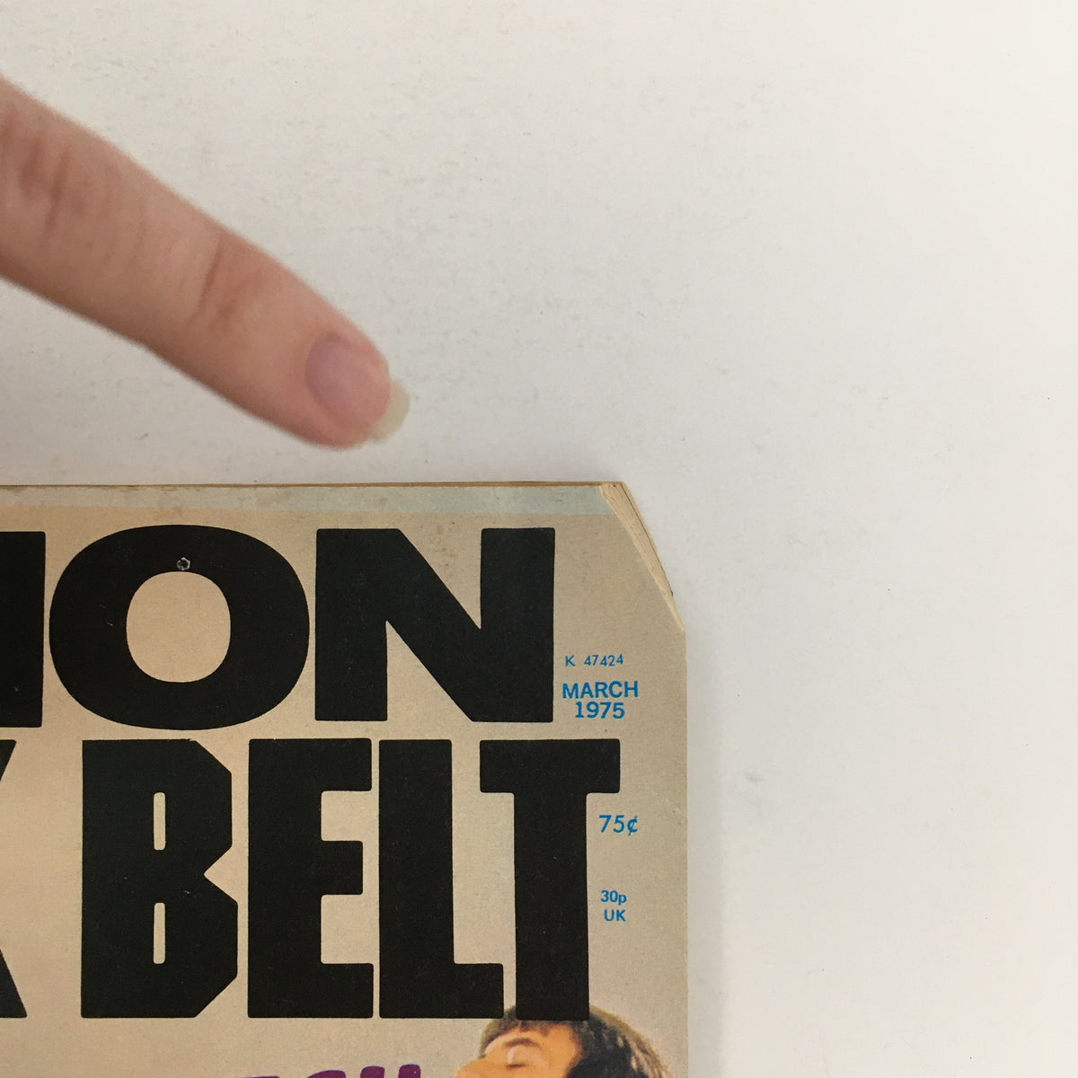 Cover of Action Black Belt Magazine March 1975, Vol 1 #5 displaying the publication's title along with a glimpse of martial arts imagery.