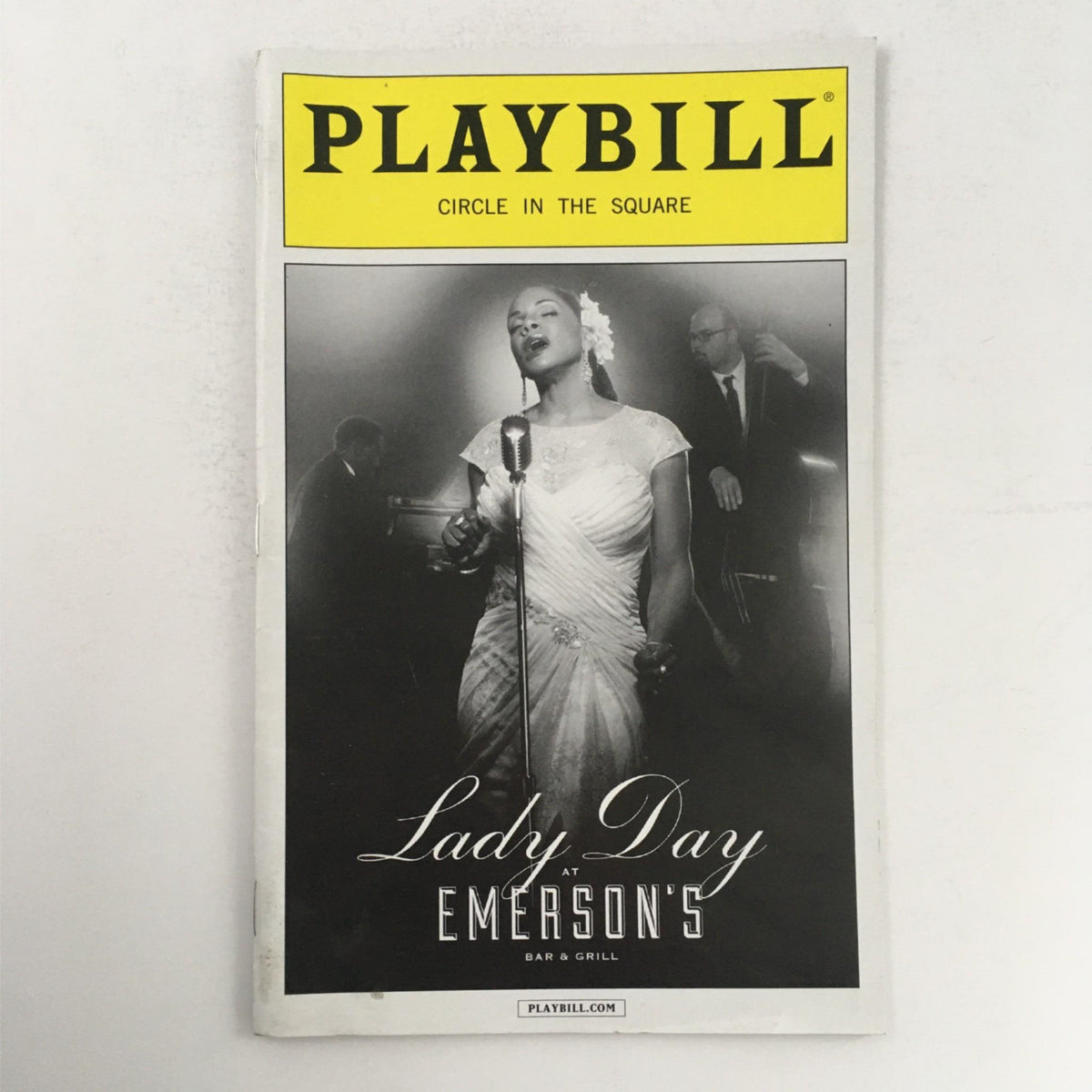 2014 Playbill for Lady Day at Emerson's Bar & Grill featuring a black and white photo of Audra McDonald performing on stage.
