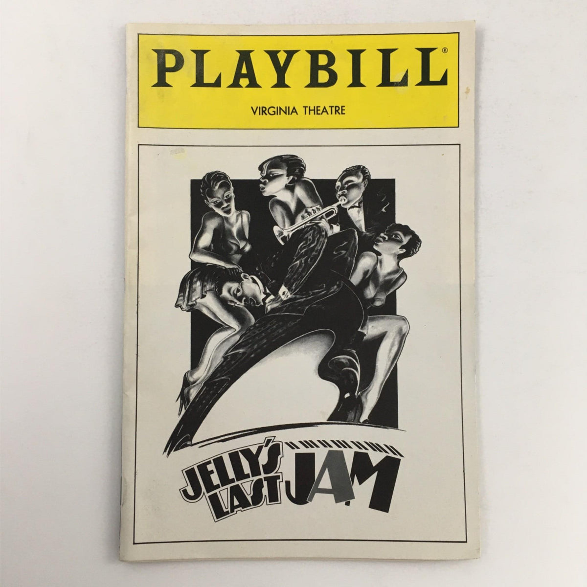 1992 Playbill for Jelly's Last Jam at Virginia Theatre featuring a striking cover design with performers and the title prominently displayed.