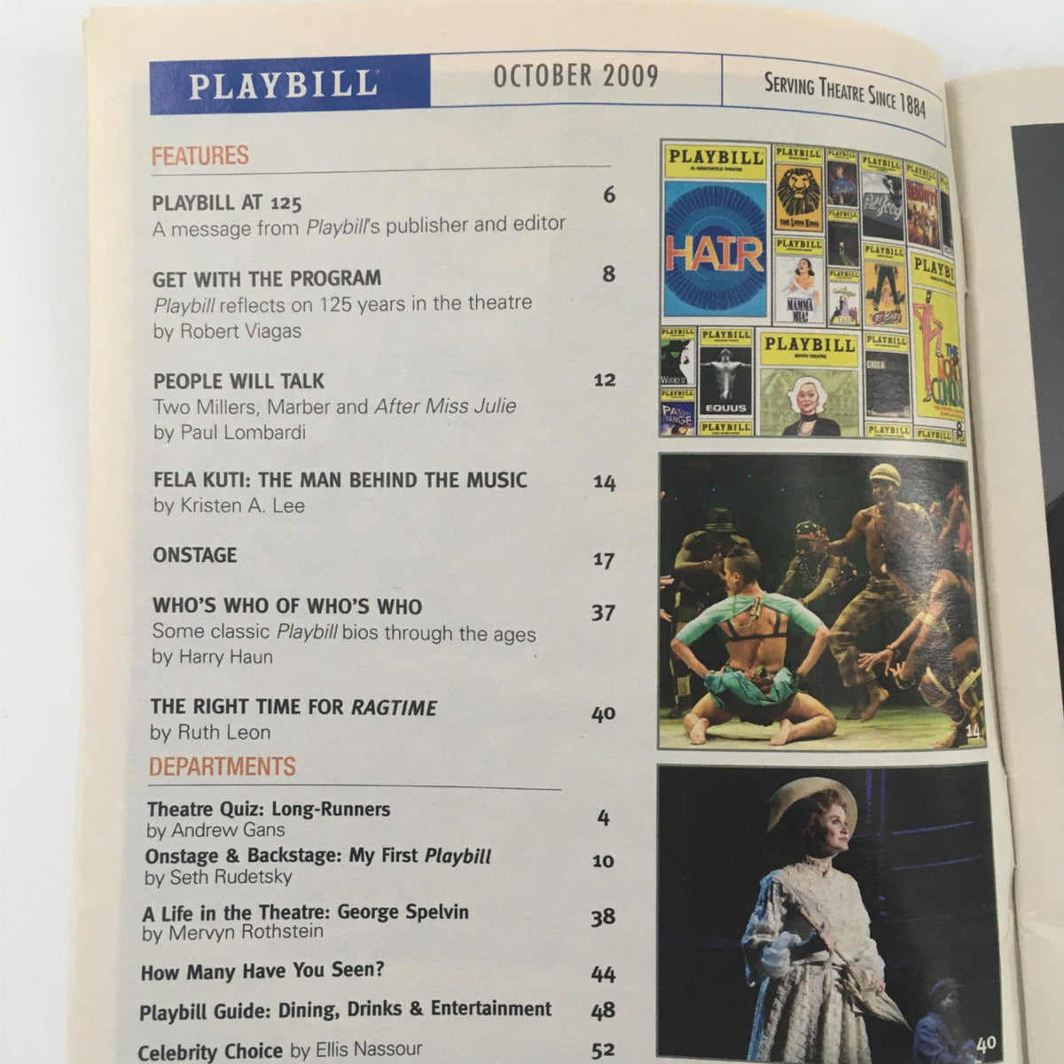 2009 Playbill Burn the Floor by Jason Gilkison at Longacre Theatre