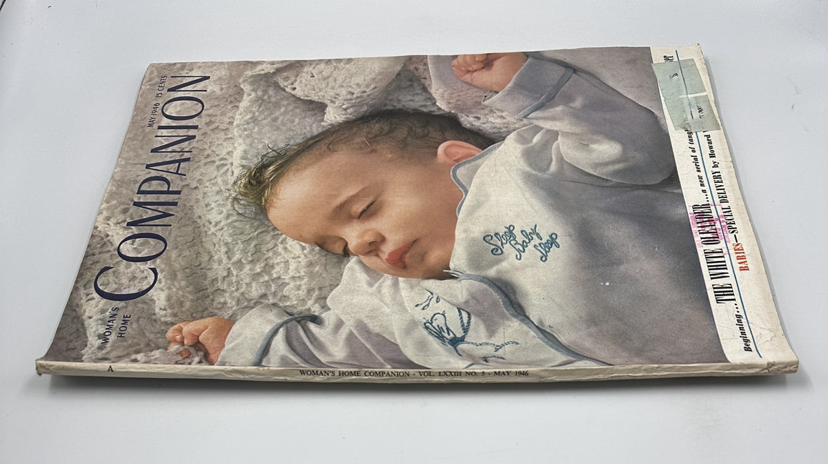Woman’s Home Companion Magazine May 1946 Baby Cover White Oleander