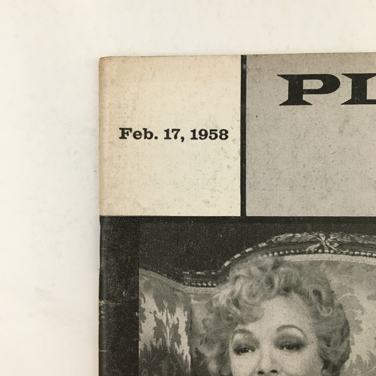 Close-up of the 1958 Playbill cover from Morosco Theatre, dated February 17, 1958, featuring Richard Burton in Time Remembered.