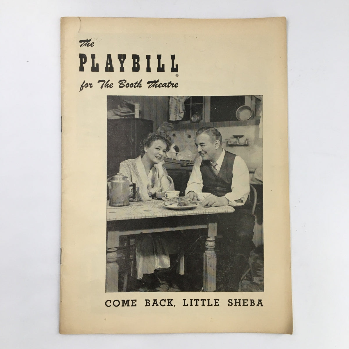 1950 Playbill for The Booth Theatre Presents Shirley Booth in Come Back, Little Sheba, featuring a classic cover design.