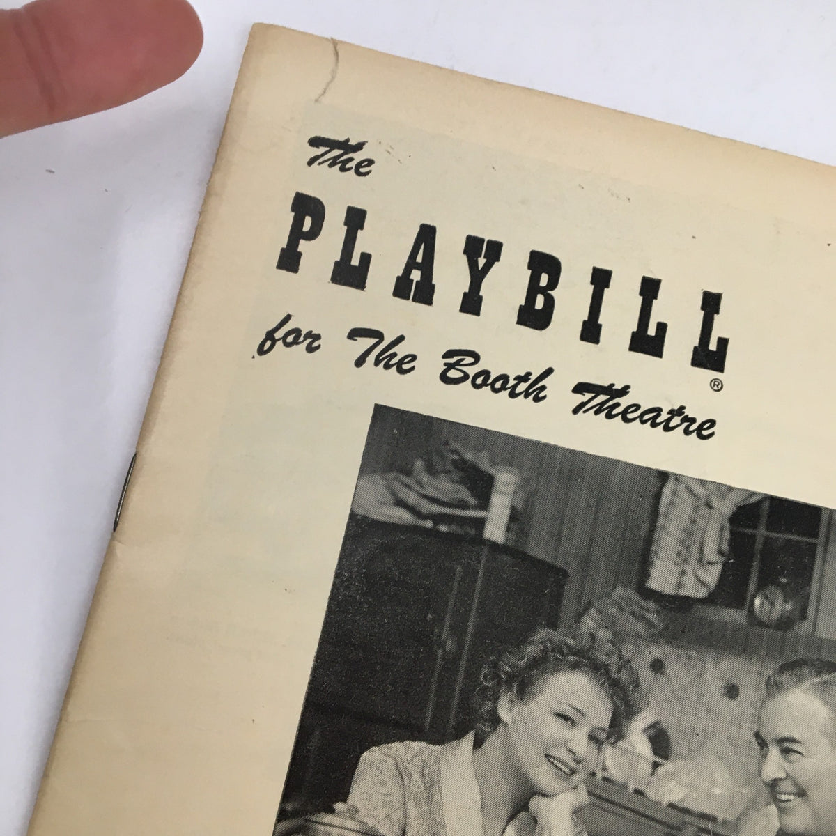 Close-up of the 1950 Playbill for The Booth Theatre presenting Come Back, Little Sheba, showing the title and part of the cover art.