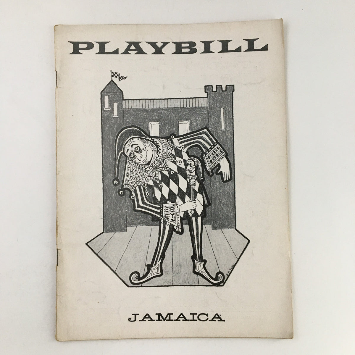 1957 Playbill from Imperial Theatre featuring performances in Jamaica, showcasing vintage cover art with theater-themed illustration.