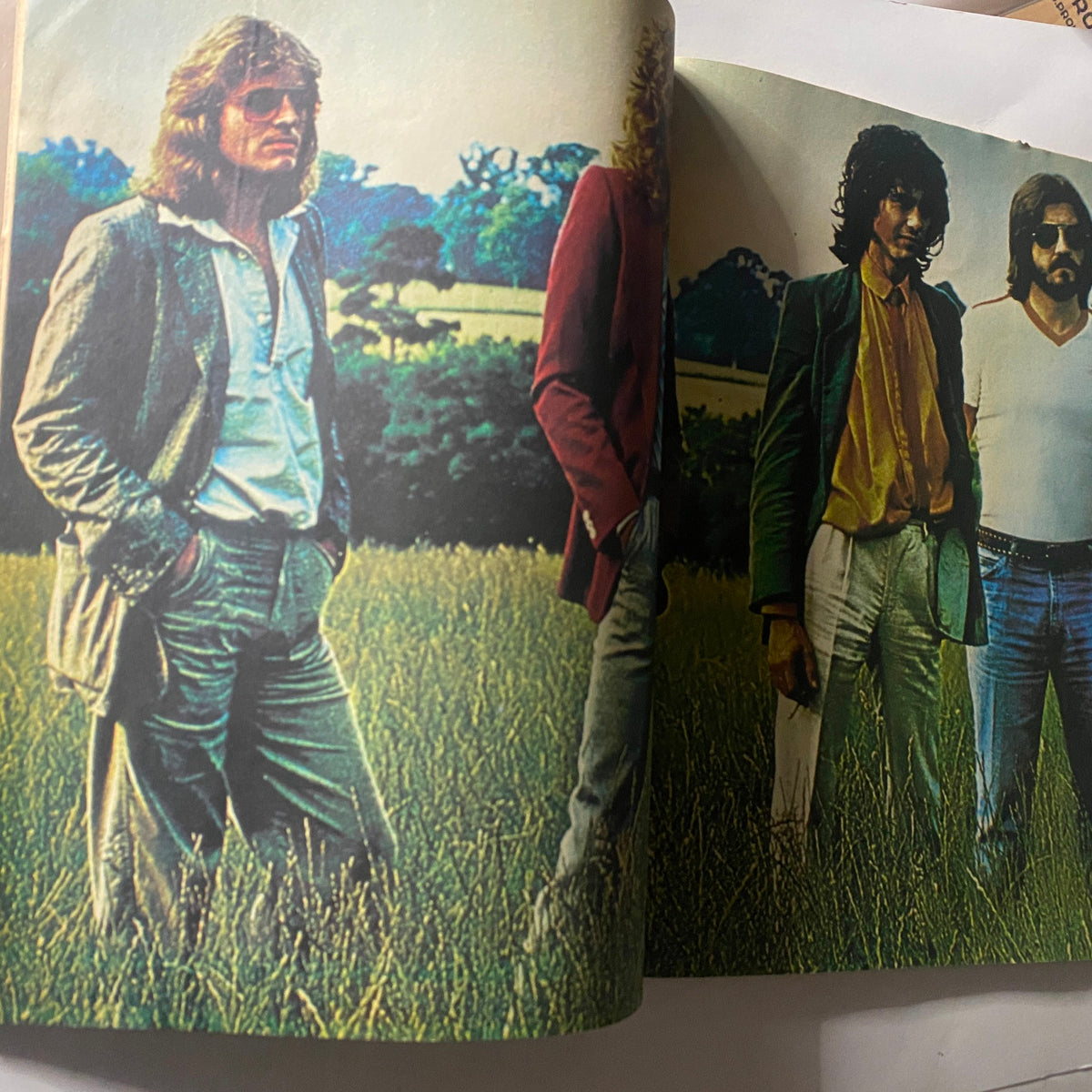 Centerfold from the March 1980 Hit Parader Magazine featuring a classic photo of Fleetwood Mac, capturing the essence of 70s rock.