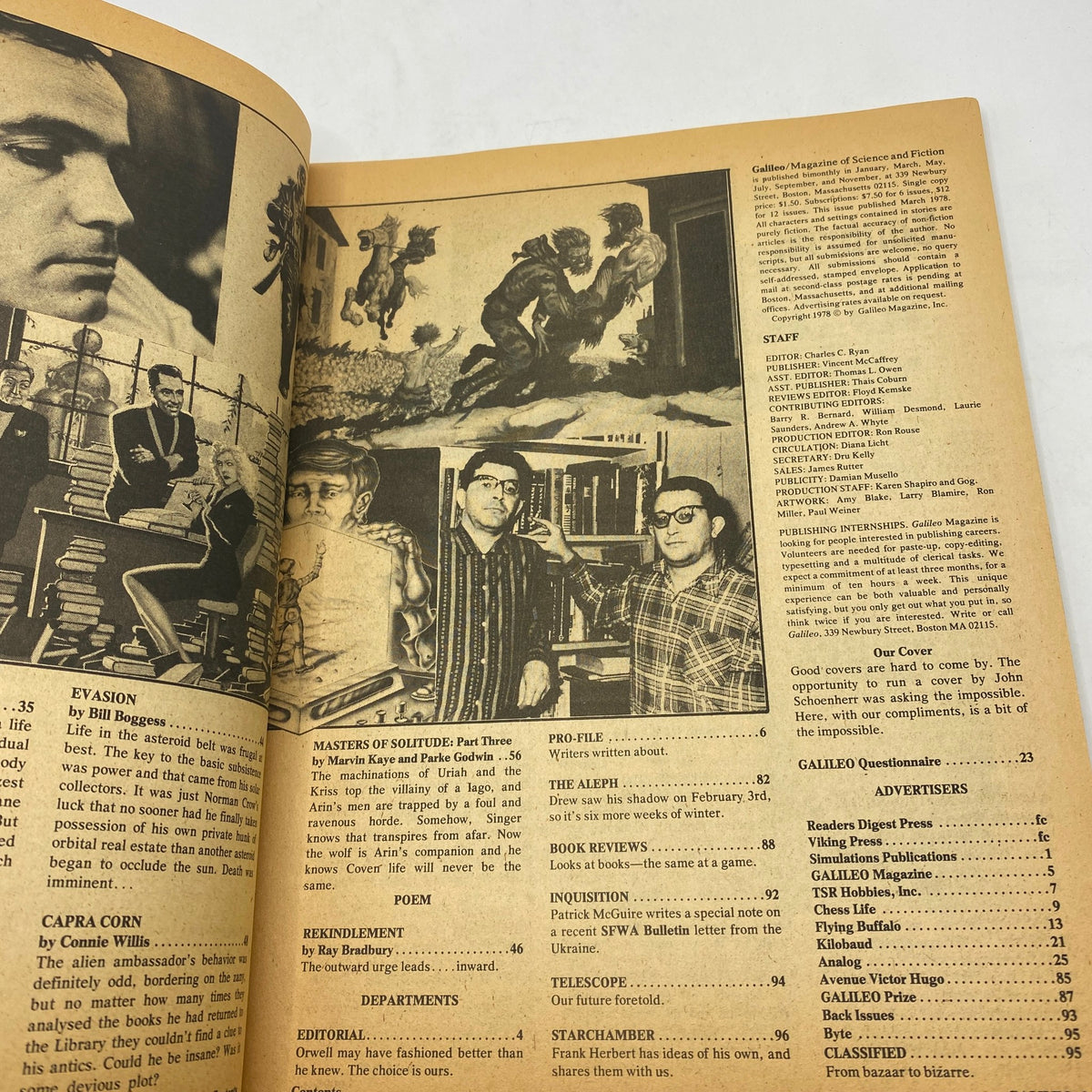 Vintage Galileo Magazine of Science & Fiction March 1978 No. 7 Viking Press No Label