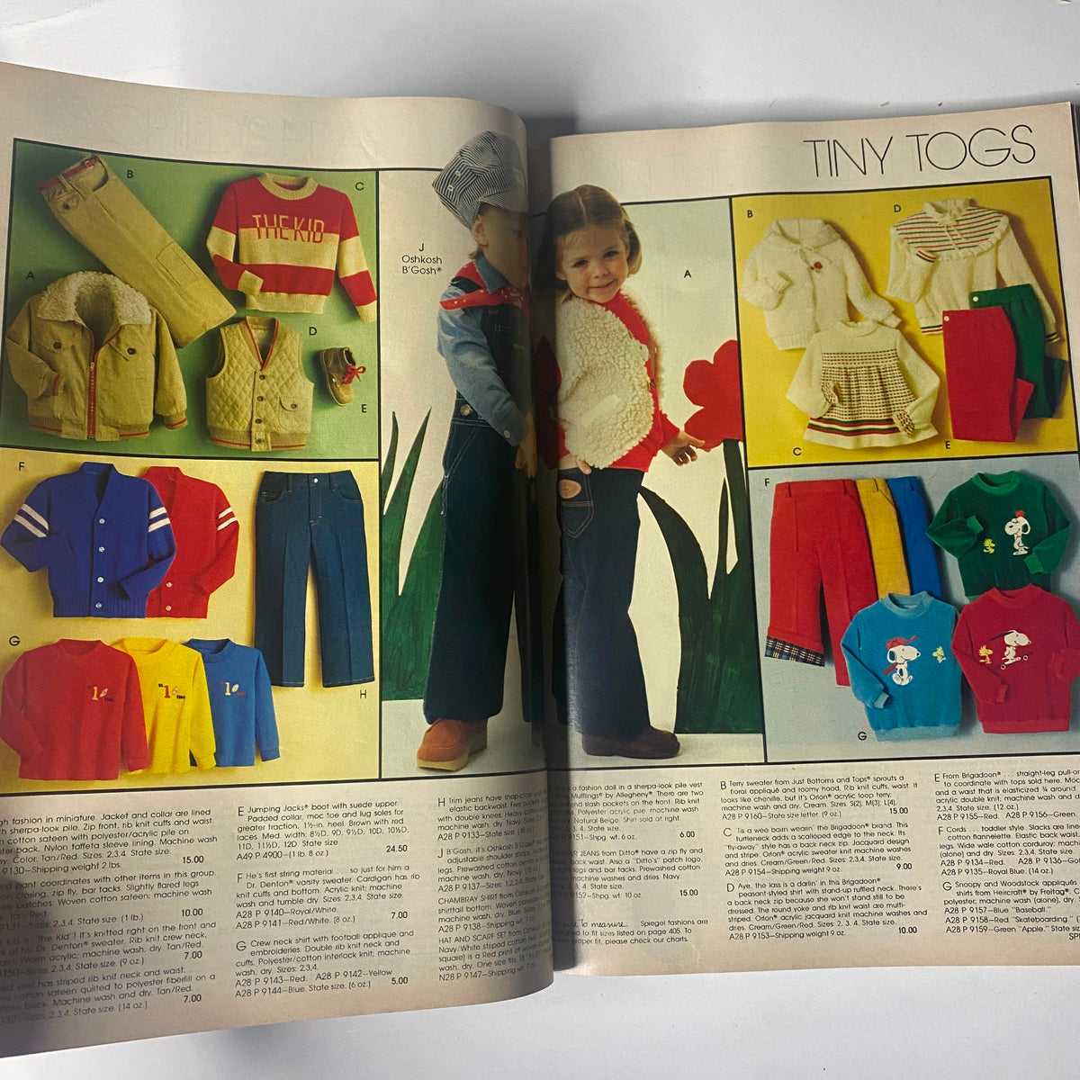 1980 Spiegel Fall and Winter Catalog presenting a collection of children's clothing, showcasing playful and colorful styles aimed at young fashion enthusiasts.