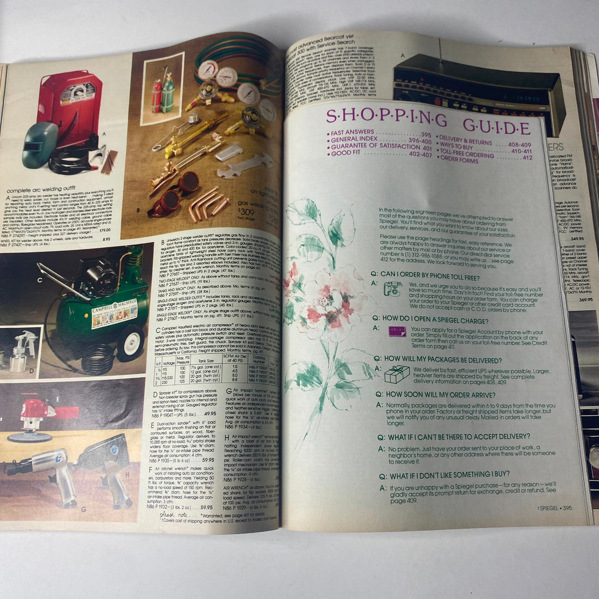1980 Spiegel Fall and Winter Catalog providing a shopping guide with various household products and accessories. Includes information about products, delivery, and customer service.