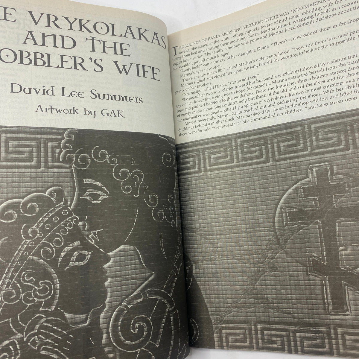 Cemetery Dance Magazine April 2012, issue #66, showcasing the story 'The Vrykolakas and the Gobbler's Wife' by David Lee Summers with accompanying artwork.