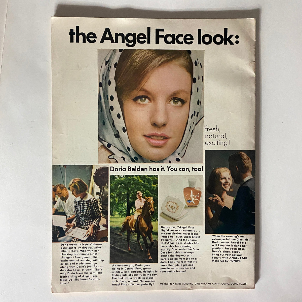 Second interior page of the VTG TV Star Parade Magazine November 1964, featuring advertisements for beauty products and a model image, reflecting 1960s popular culture.