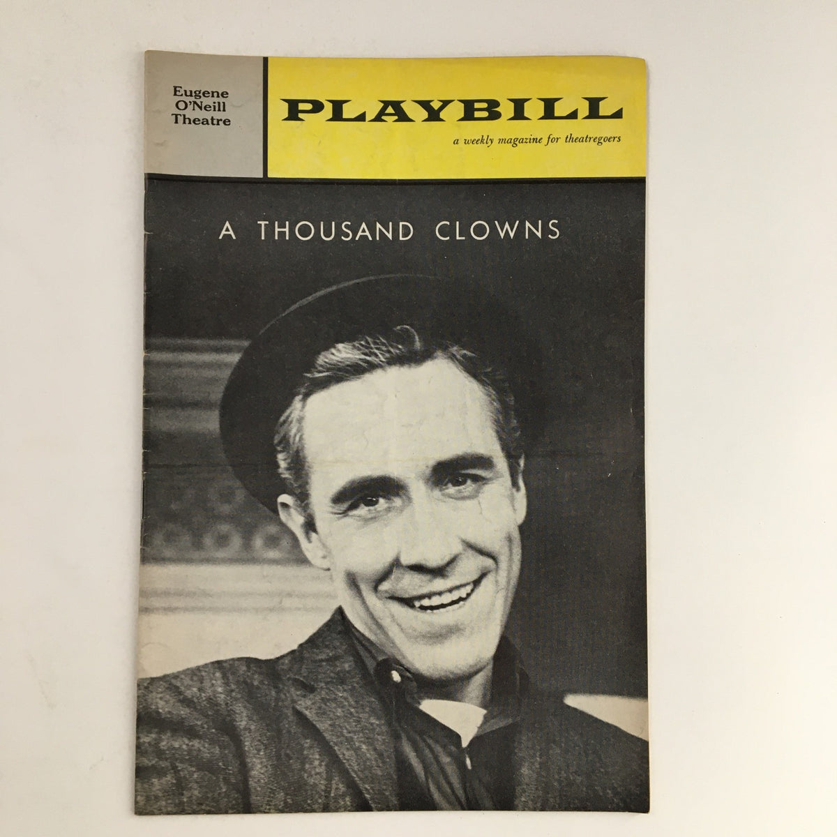 1962 Playbill A Thousand Clowns featuring a smiling Jason Robards Jr. on the cover from the Eugene O'Neill Theatre.