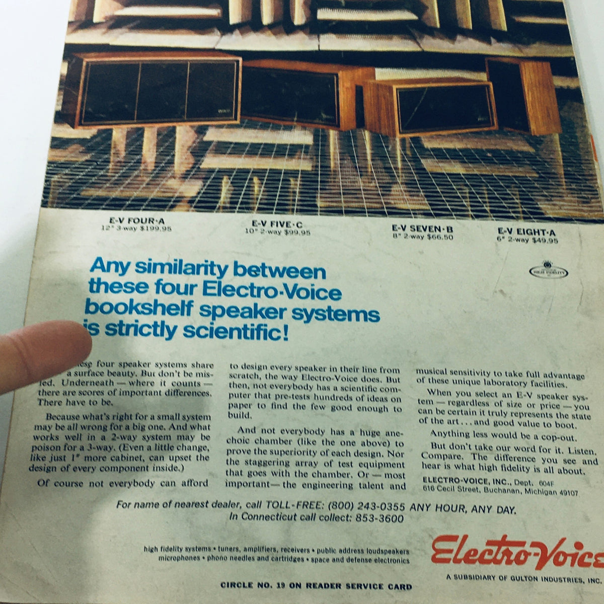 Back cover of the June 1970 Stereo Review Magazine featuring Electro-Voice bookshelf speaker systems with pricing and promotional text related to sound quality. This illustration supports the article 'Understanding The Late Beethoven' from the magazine.