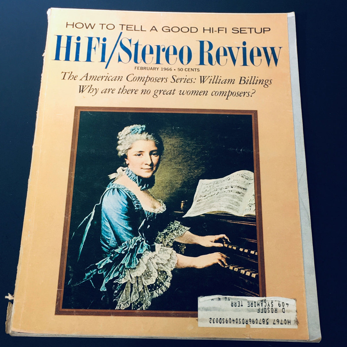 Vintage HiFi Stereo Review Magazine February 1966 - Composer William Billings