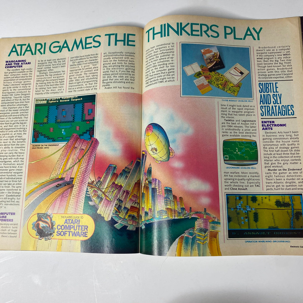 Electronic Games Magazine January 1984, Atari Games the Thinkers Play article featuring innovative game designs and strategic gameplay.