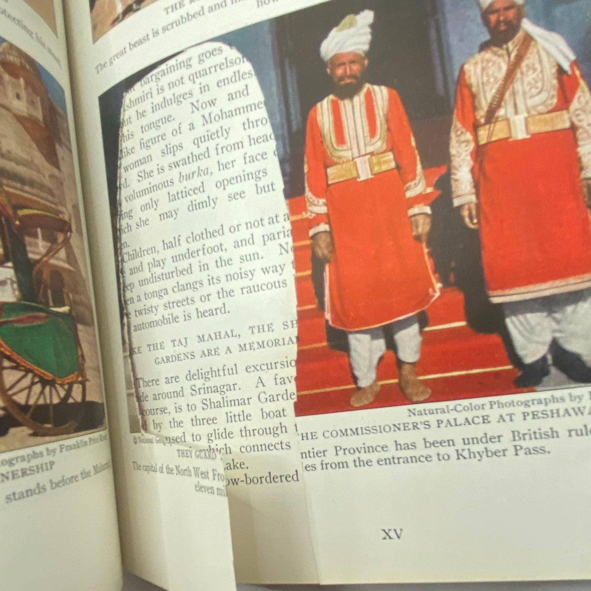 National Geographic Magazine October 1929, depicting beautifully adorned figures in traditional attire alongside elephants, showcasing cultural heritage.