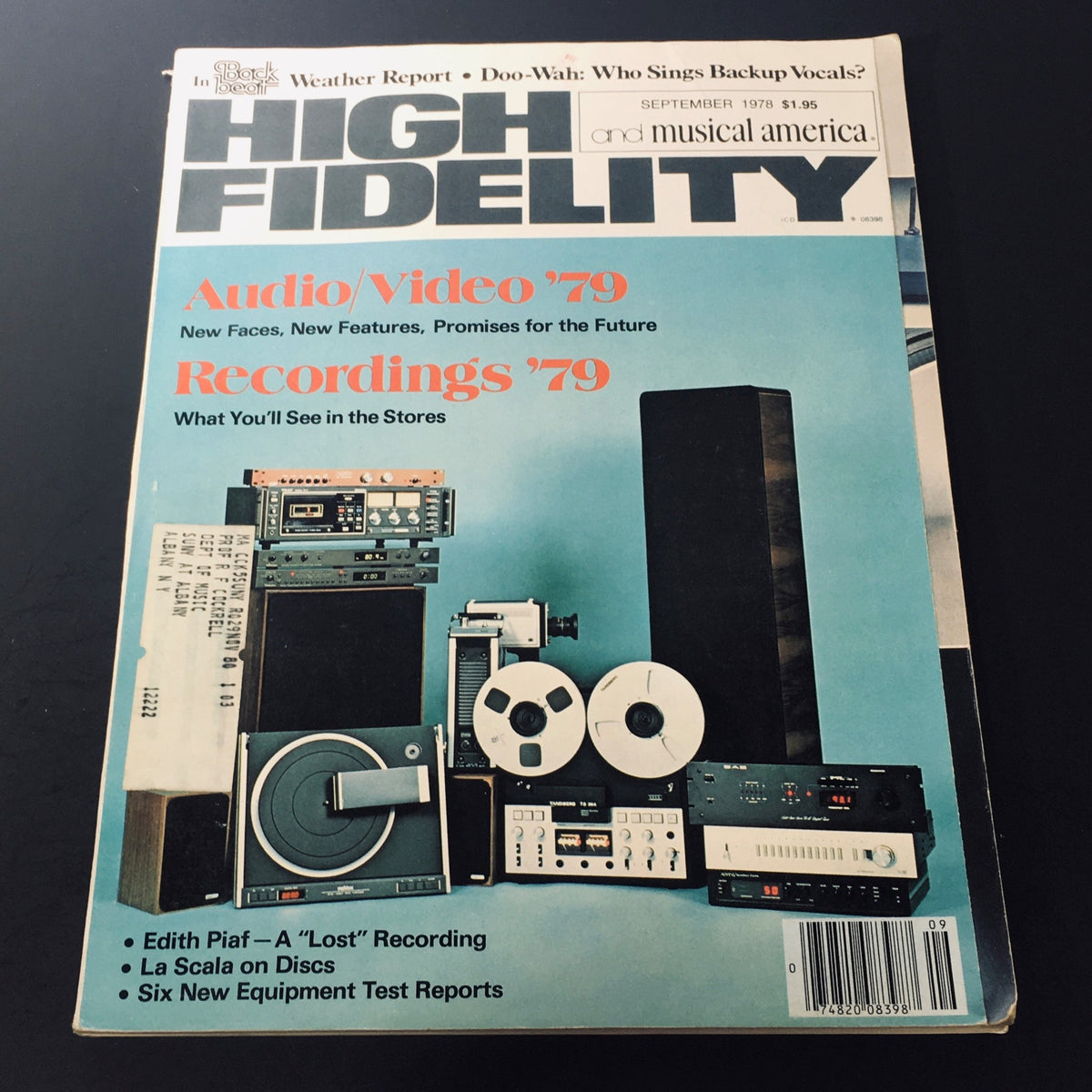 Cover of the VTG High Fidelity Magazine September 1978 featuring audio/video equipment and recordings of 1979, showcasing technology trends and music history.