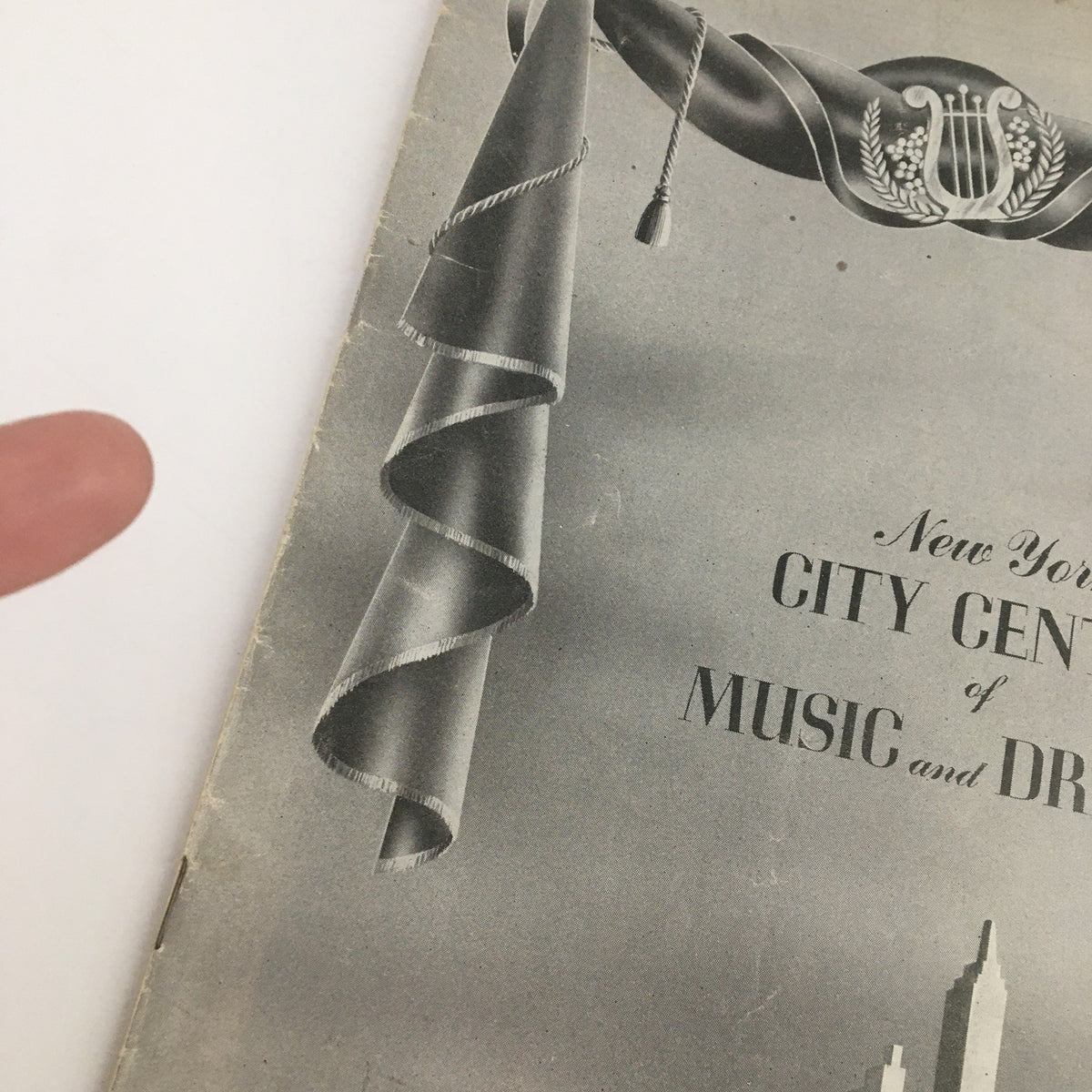 Cover of the 1945 New York City Center of Music and Drama presentation of The Bartered Bride Opera, featuring elegant design elements.