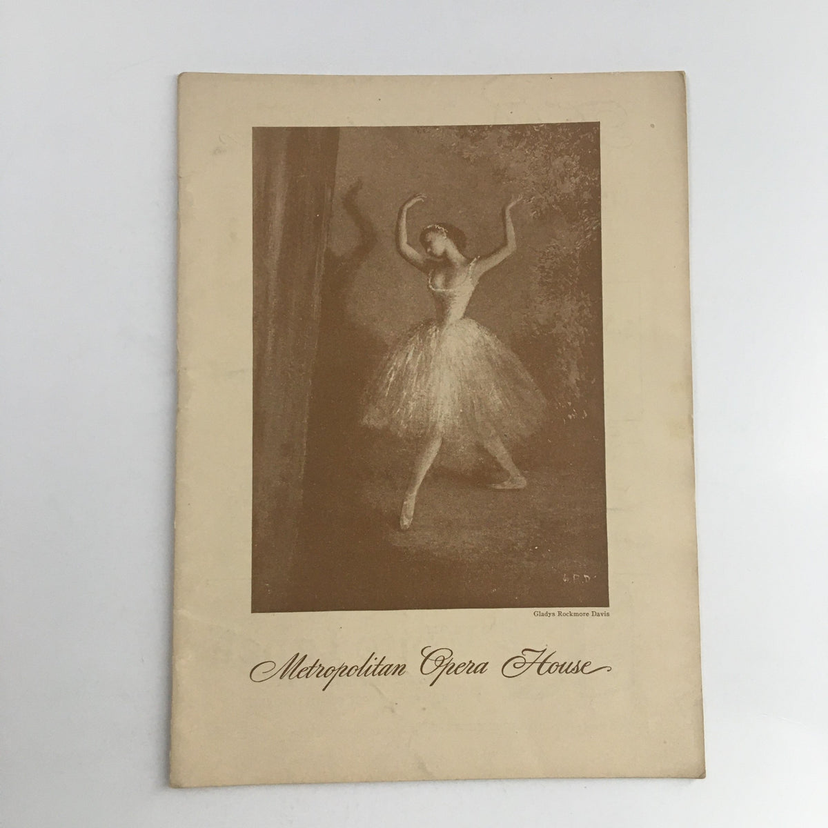 Cover page of the 1945 Metropolitan Opera House program featuring S. Hurok Presents Ballet Theatre in Swan Lake, displaying a sepia-toned image of a ballerina.