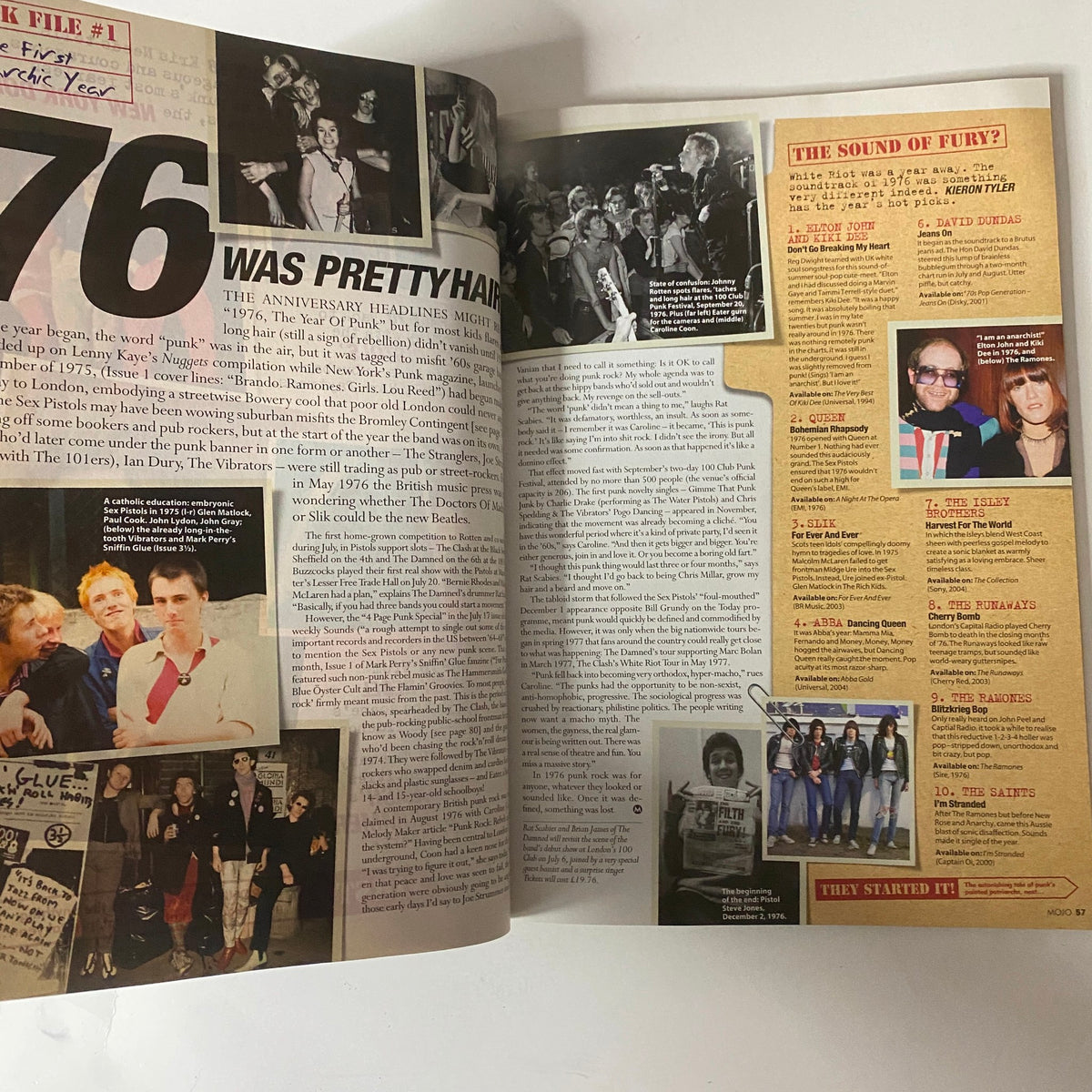 Another article spread in Mojo Music Magazine June 2006 discussing influential punk musicians and events, including The Clash.