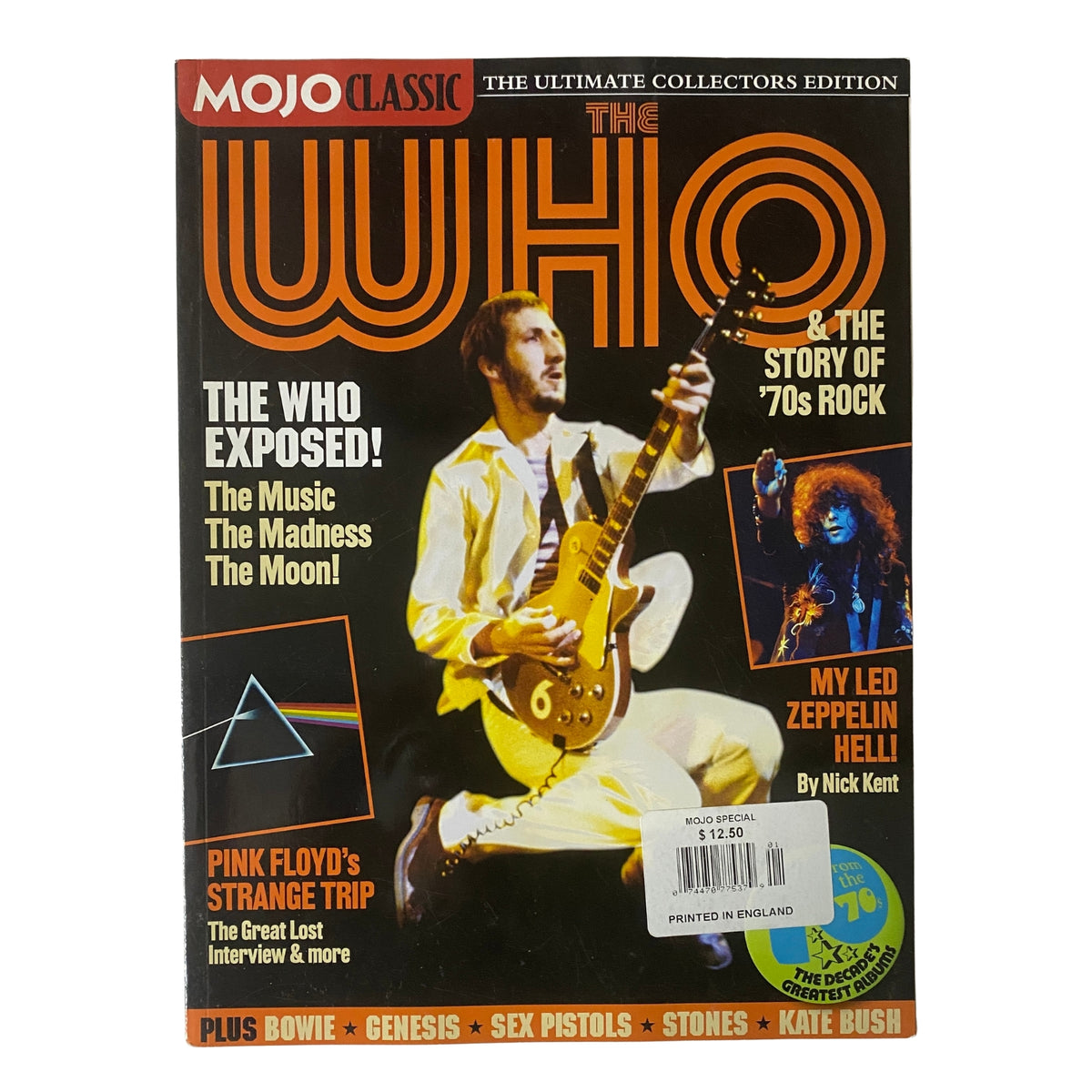 Mojo Classic Magazine June 2006 featuring The Who on the cover, showcasing highlights from the 1970s rock era with iconic images and articles inside.
