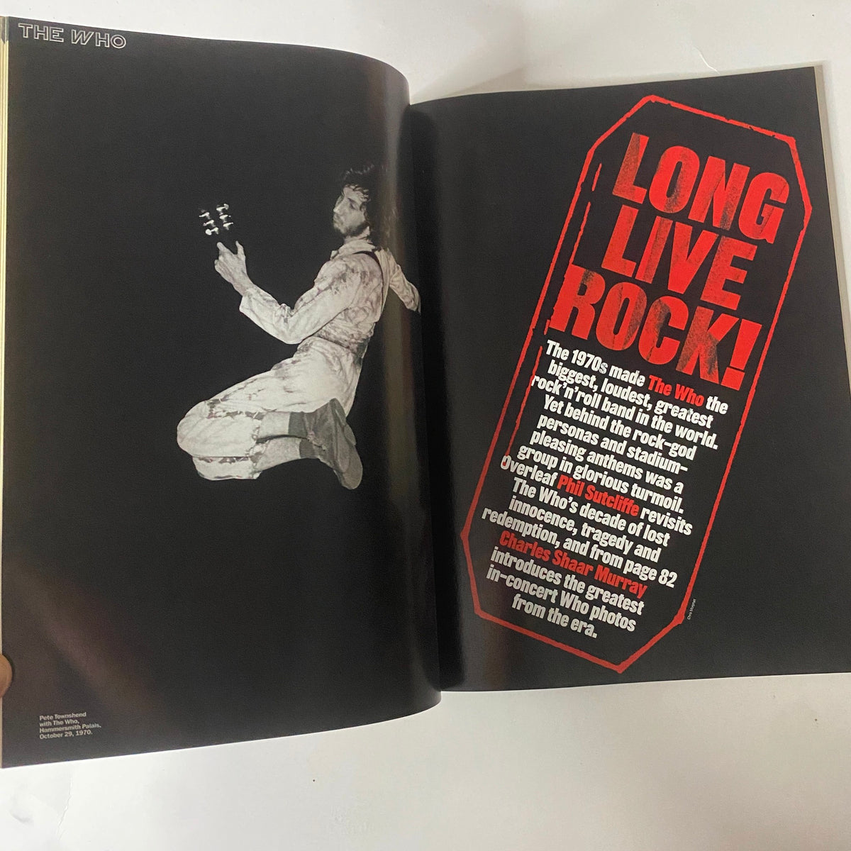 The Who featured in Mojo Classic Magazine June 2006, showcasing a powerful image of Pete Townshend with the caption 'LONG LIVE ROCK!' highlighting the band's monumental influence in 1970s rock music.