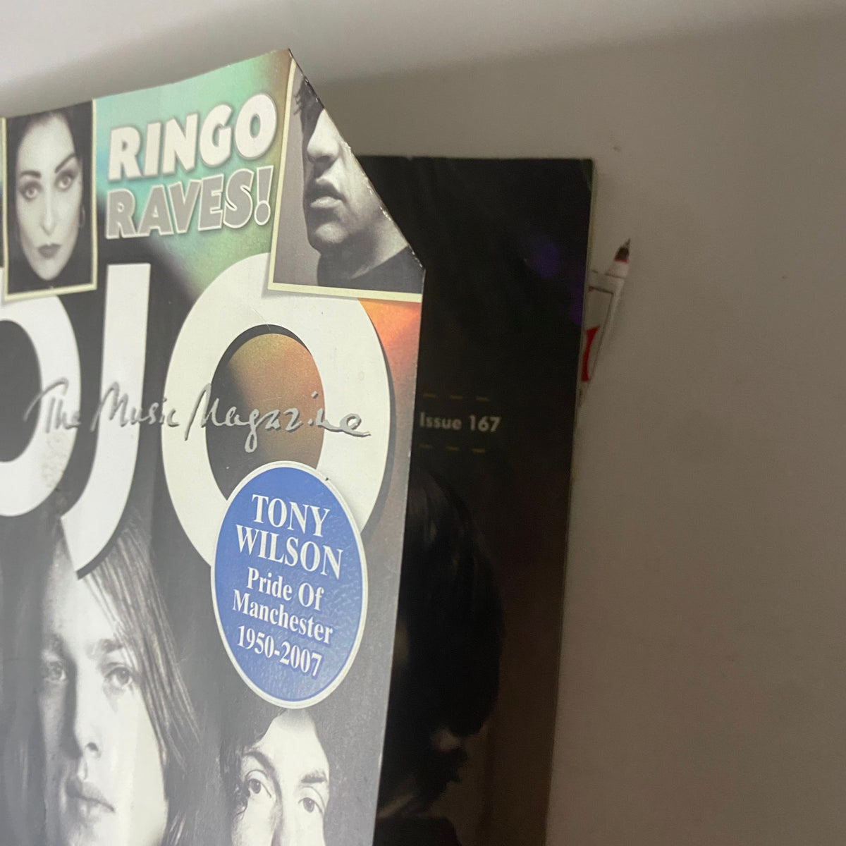 Mojo Music Magazine October 2007 displaying Ringo Starr on the cover with a promotional label indicating a tribute to Tony Wilson.