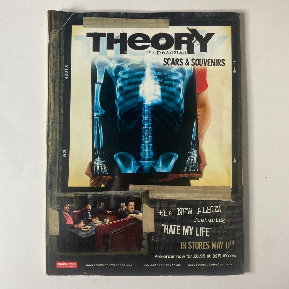 Classic Rock Magazine June 2009 cover highlighting the new album 'Scars & Souvenirs' by Theory of a Deadman.