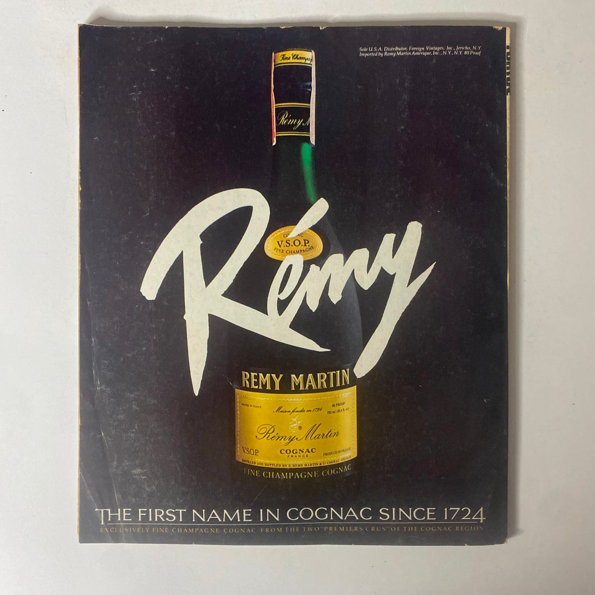Back cover of Fortune Magazine August 25, 1980, featuring a vintage advertisement for Rémy Martin cognac.