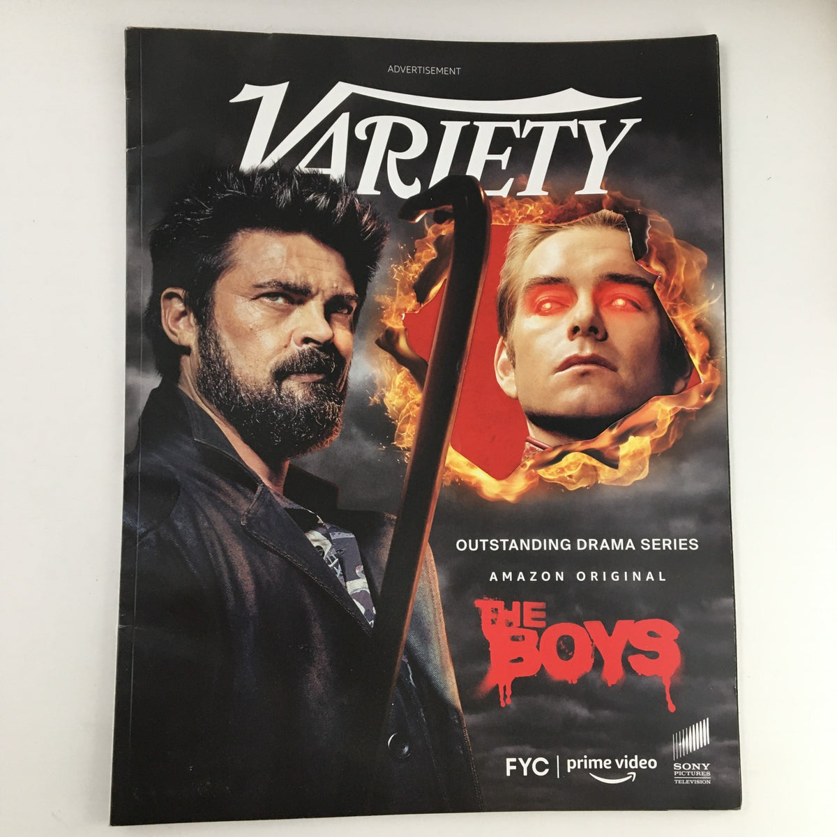 Variety Magazine May 2021 featuring Karl Urban and Jack Quaid on the cover, promoting The Boys, an Amazon Original series. The cover highlights their iconic roles in the show with striking imagery.