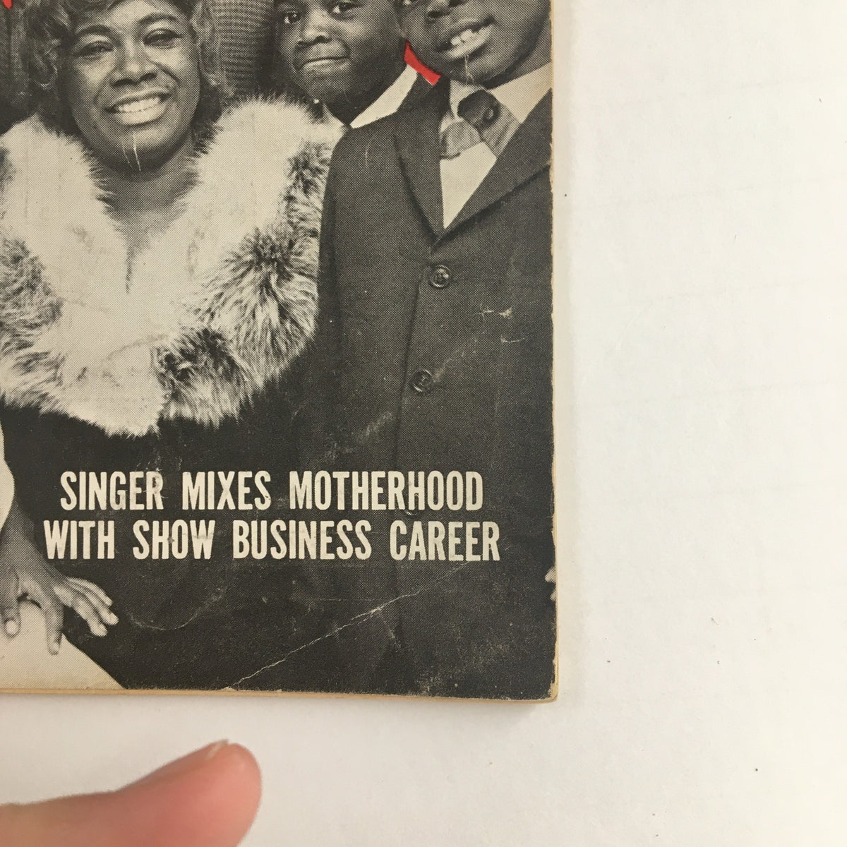 Close-up of the cover of Jet Magazine May 23, 1963, showcasing Irene Reid and children, with the text highlighting her balance of motherhood and show business.