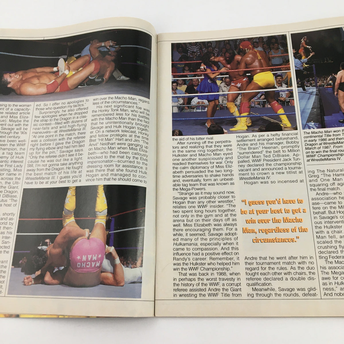 WWF Wrestling Spot Vol. 13 1991 image showing wrestling action between Macho Man Randy Savage and Hulk Hogan, emphasizing iconic wrestling moments.