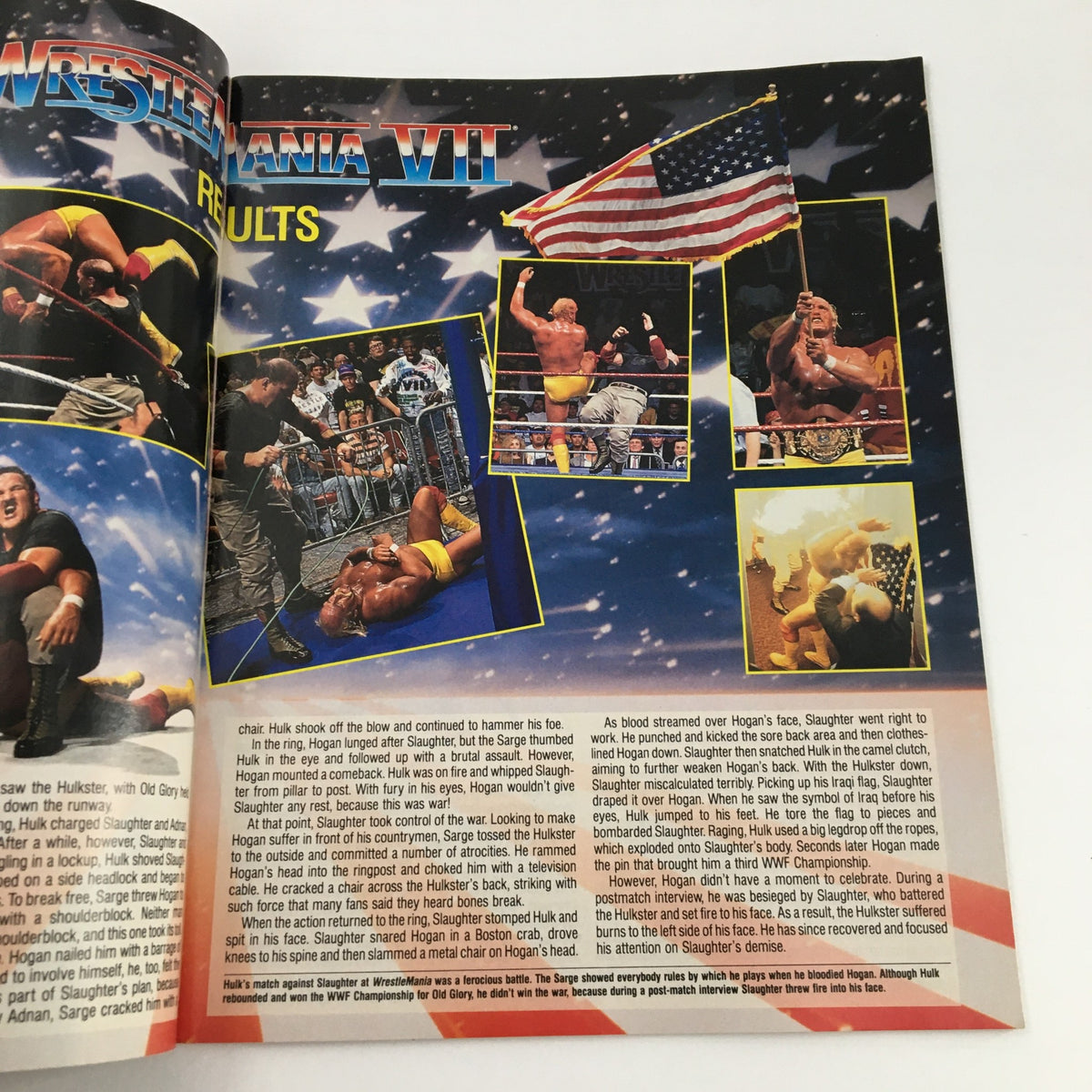 WWF Magazine June 1991 featuring WrestleMania VII results, showcasing iconic wrestling moments with Hulk Hogan in action.