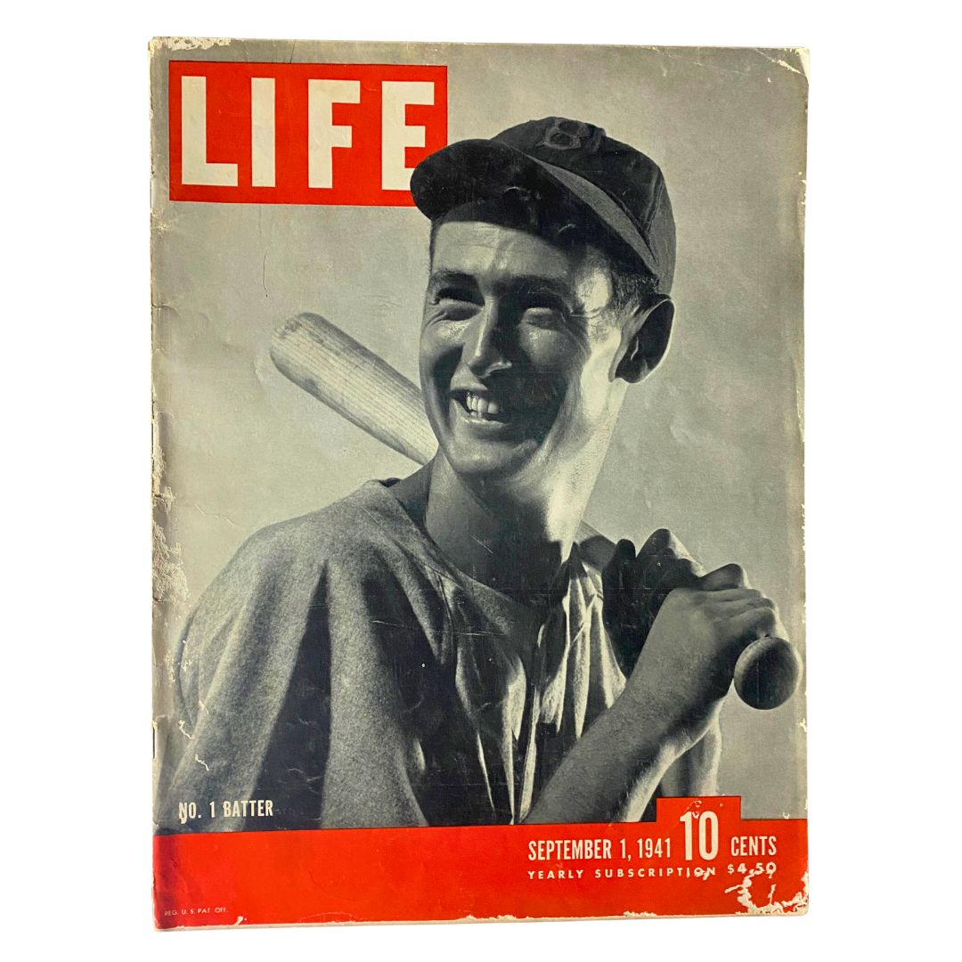 Life Magazine September 1 1941 Featuring Ted Williams - Collectible Vintage Interior, Well-Preserved