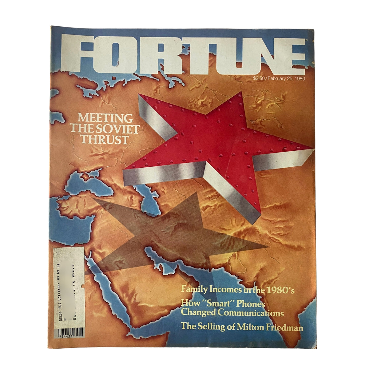 Fortune Magazine cover from February 25, 1980, featuring a prominent red star, symbolizing Cold War tensions and U.S. foreign policy challenges.
