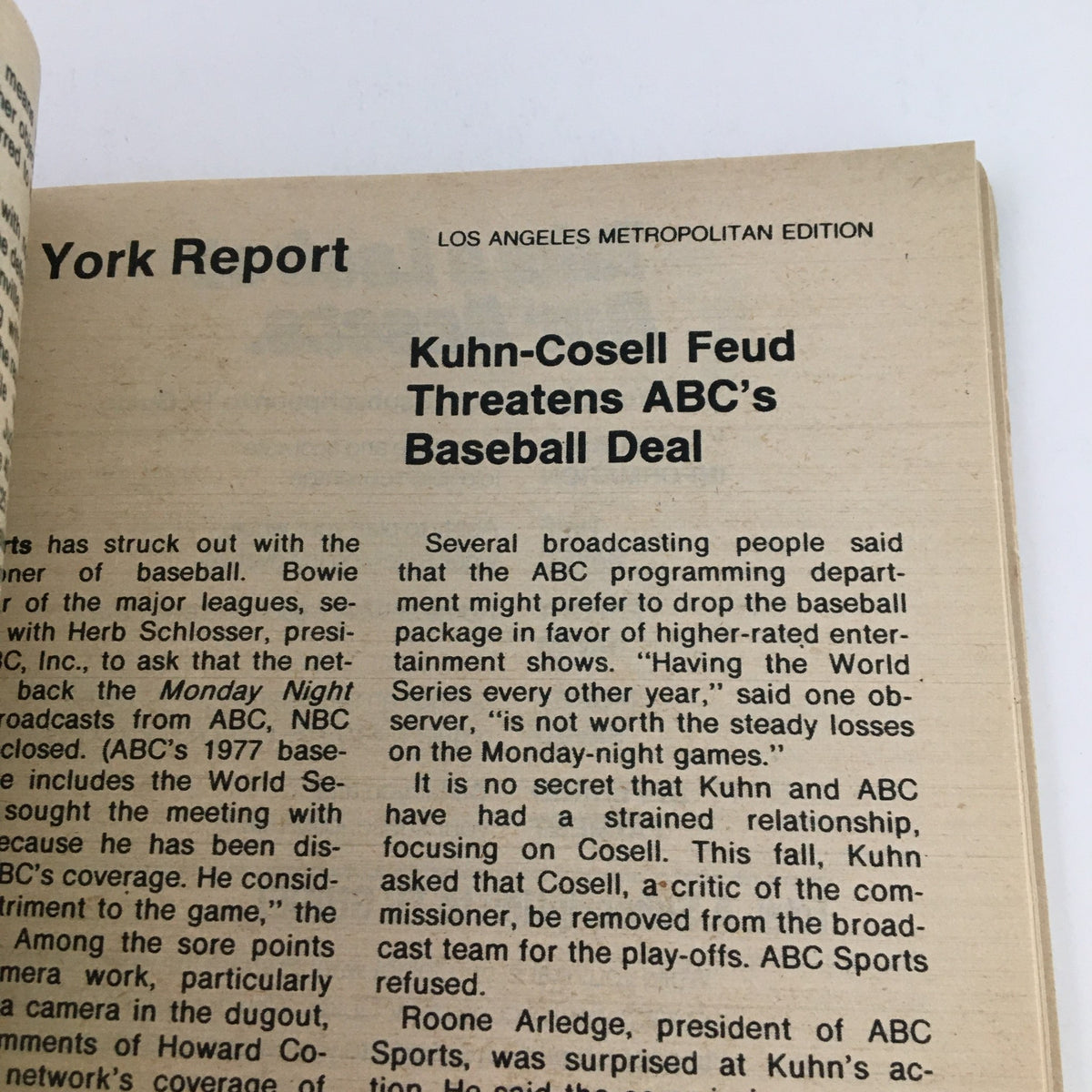 Editorial page from TV Guide Magazine December 11, 1976, discussing broadcasting issues, demonstrating the magazine's coverage of television programming and cultural insights of the time.