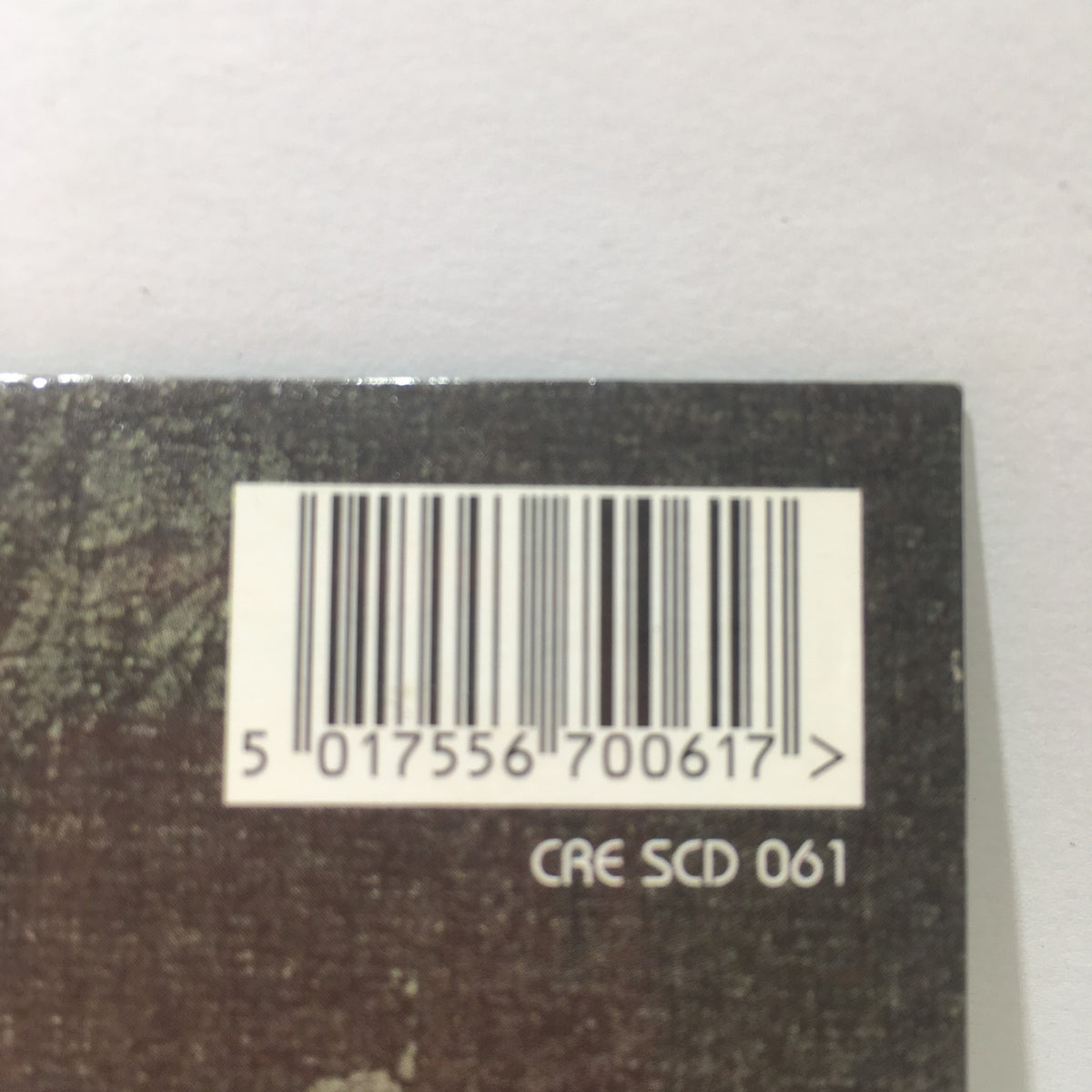 Barcode detail of the 'You Made Me Realise & Feed Me With Your Kiss EP by My Bloody Valentine' Audio CD, showcasing its unique identifier for inventory tracking.