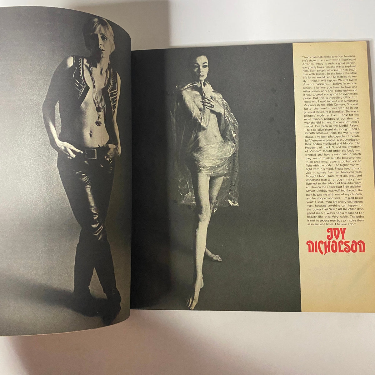 Avant Garde Magazine May 1968 #3 displaying a striking black and white photograph of a model, emphasizing the fashion and artistic photography of the late 1960s.