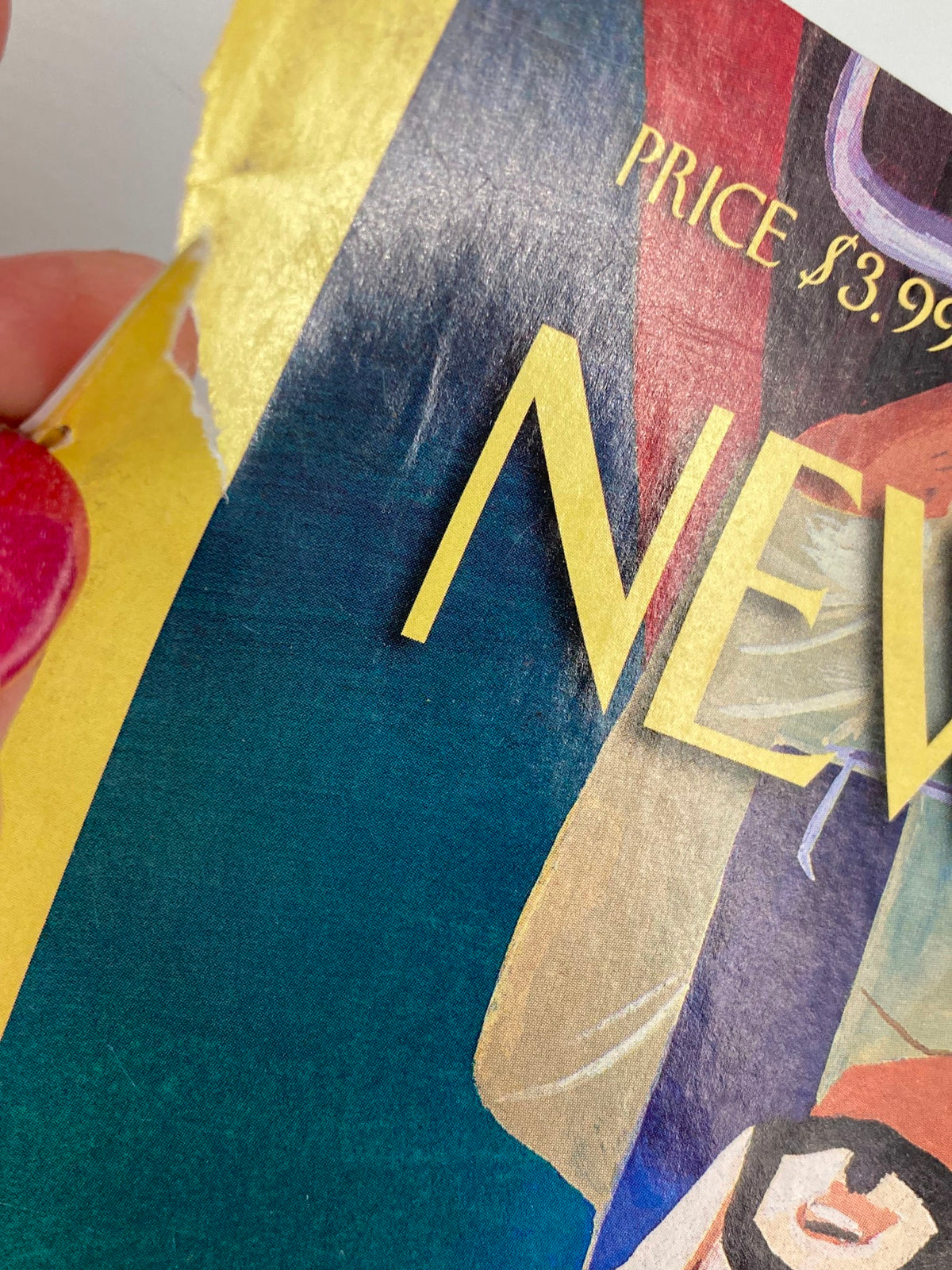 Close-up of The New Yorker July 24 2006 cover showing 'NEW YORKER' title and minor wear, showcasing the unique art by Mark Ulriksen.