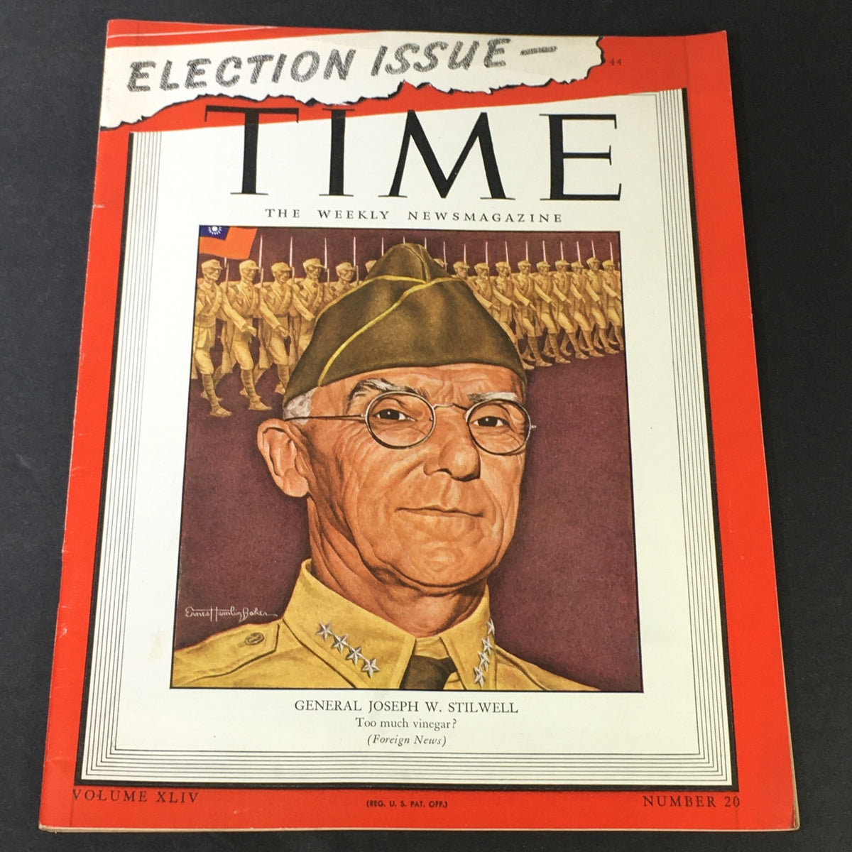 Vintage Time Magazine Vol. 44 #20 November 13 1944 - General Joseph W. Stilwell