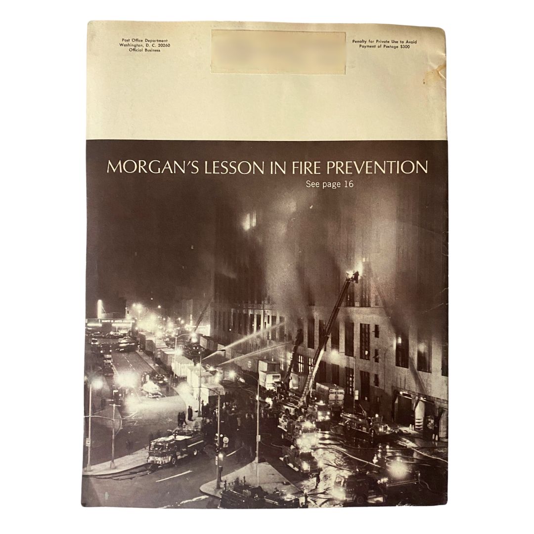 Cover of VTG Postal Life Magazine from July - August 1968 featuring a scene related to fire prevention, showcasing vintage postal history and articles, and highlighting the cultural context of the late 1960s.
