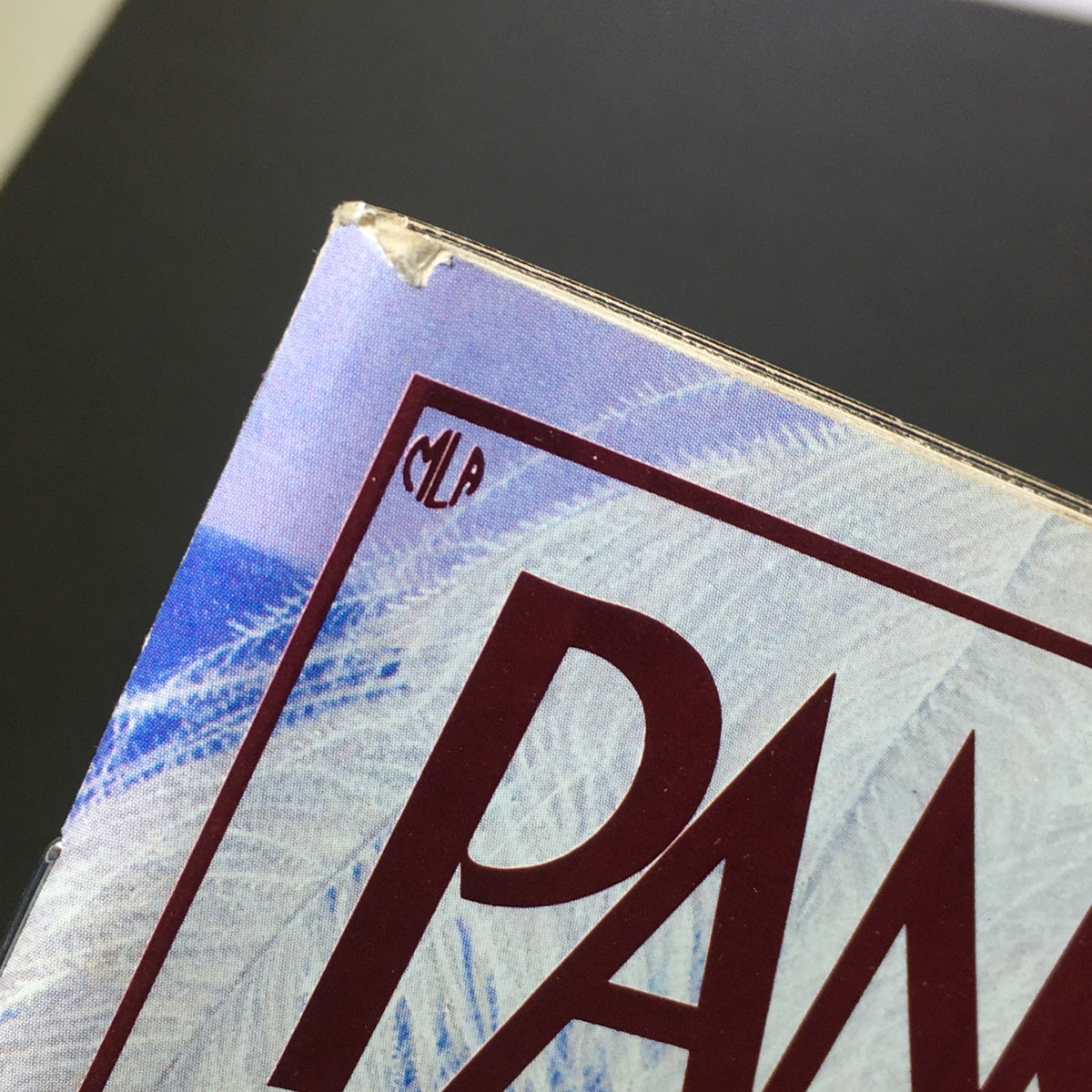 Close-up of the top corner of VTG Panorama TV Magazine March 1980 showing the magazine title and minor wear, indicating its vintage condition.