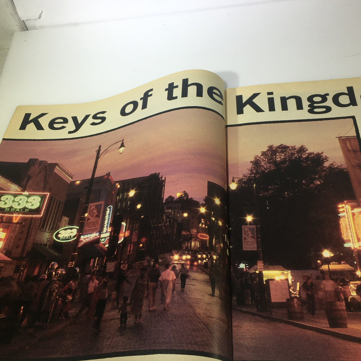 Inside page of the Daily News Magazine, August 9, 1987, titled 'Keys of the Kingd' showcasing historic elements related to Elvis Presley and the culture of the 1980s.