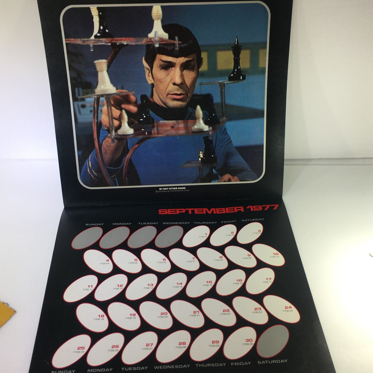 Vintage 1977 Star Trek Stardate Spock Calendar Leonard Nimoy / William Shatner