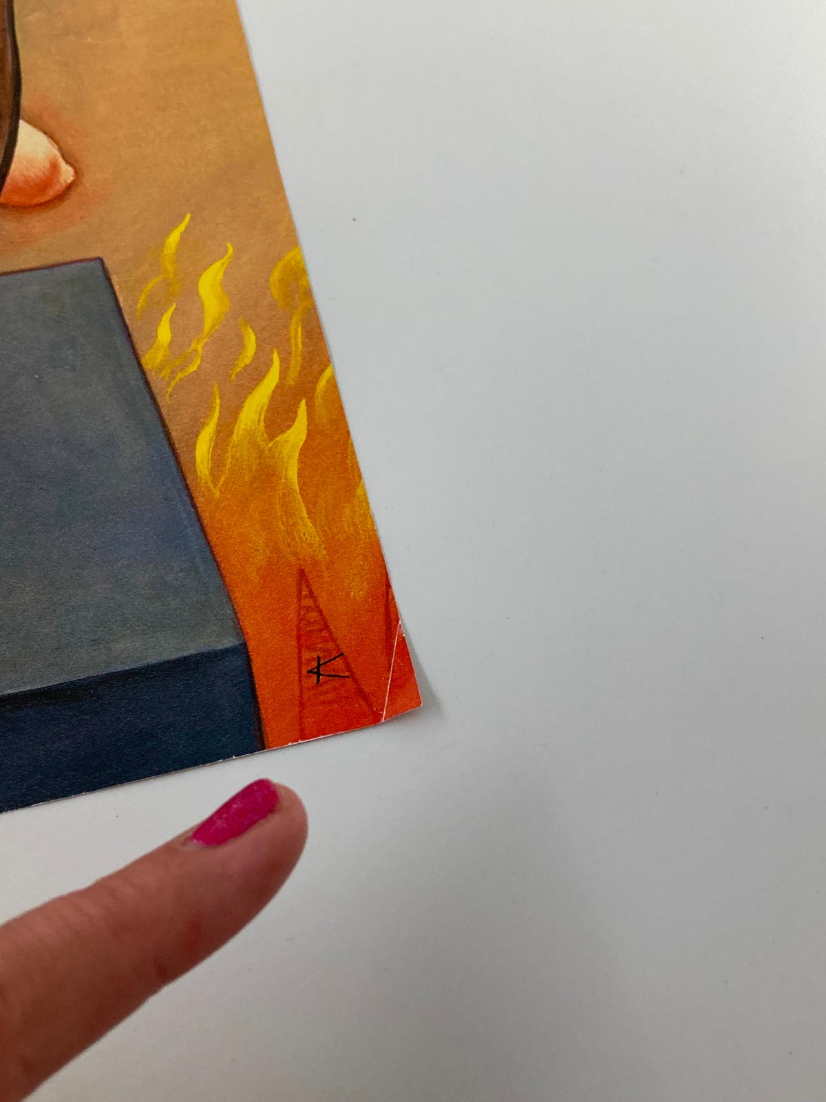 COVER ONLY The New Yorker January 22 2007 While Rome Burns by Anita Kunz, highlighting the artist's signature in the corner of the cover, with flames illustrated in the background.